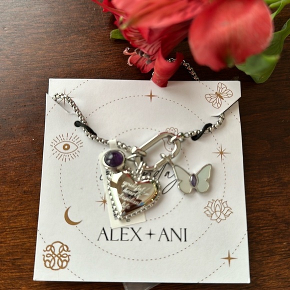 Alex + Ani - NWT - Heart Trio Charm Necklace. Interchangeable - Picture 5 of 7